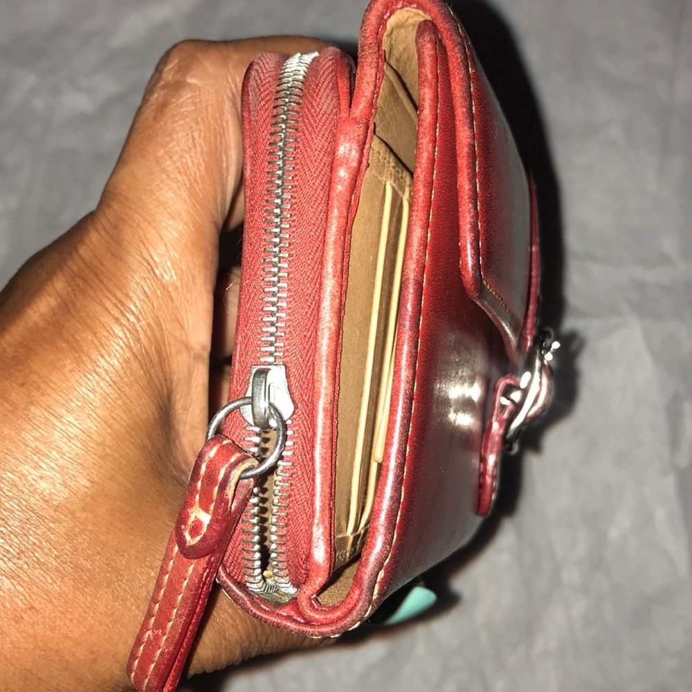 🎈Authentic Red Leather Coach Check Wallet🎈 - Picture 8 of 8